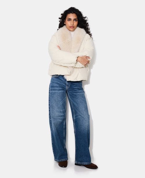 Blouson boule avec grand col fourrure - PIMKIE - 3
