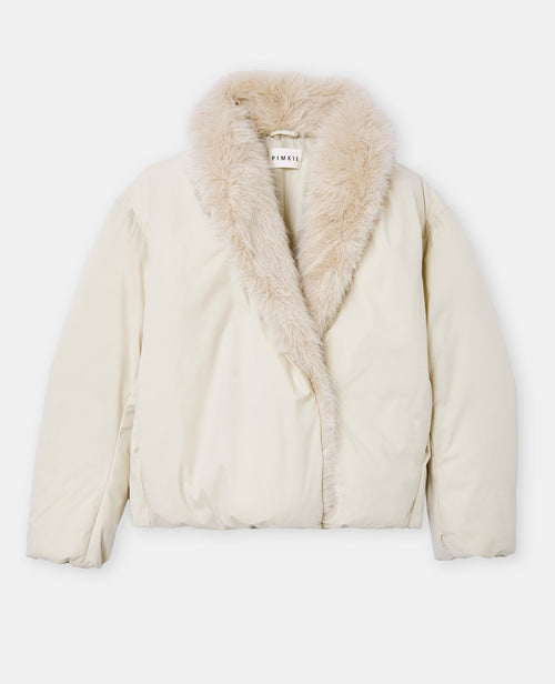 Blouson boule grand col fausse fourrure - PIMKIE - 4