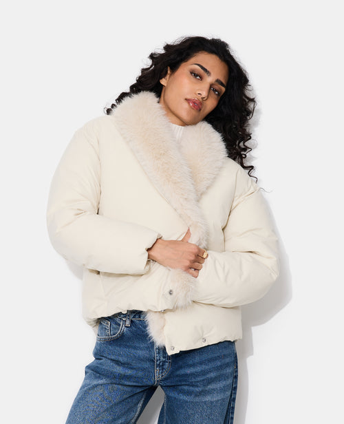 Blouson boule avec grand col fourrure - PIMKIE - 5