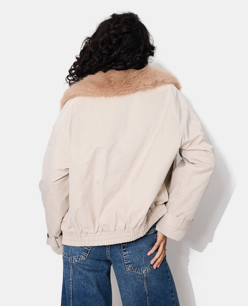 Blouson esprit trench avec col fourrure - PIMKIE - 6