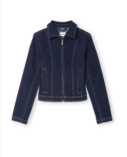 Veste cintrée en jean avec col - PIMKIE - 4