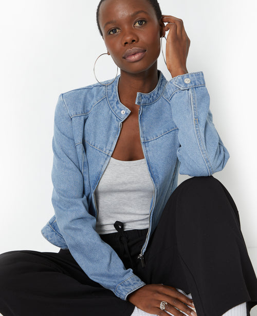 Veste en jean esprit biker - PIMKIE - 2