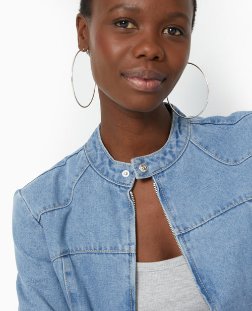 Veste en jean esprit biker - PIMKIE - 3