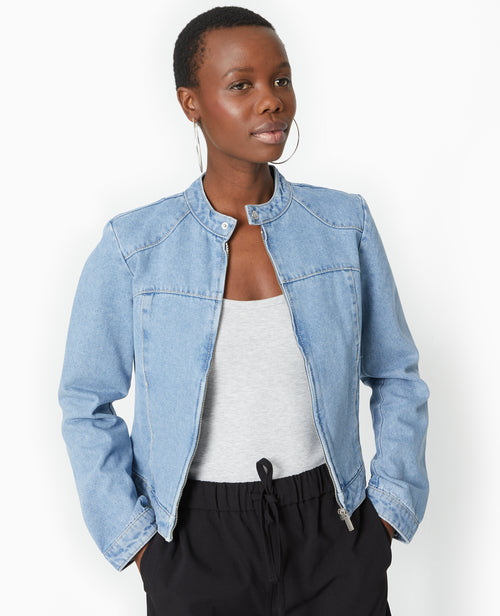 Veste en jean esprit biker - PIMKIE - 5