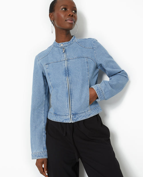 Veste en jean esprit biker - PIMKIE - 8