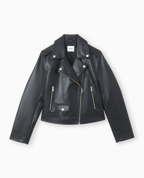 Blouson biker court en simili cuir - PIMKIE - 4