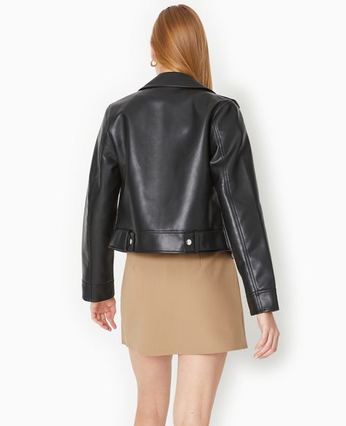 Blouson biker court en simili cuir - PIMKIE - 6