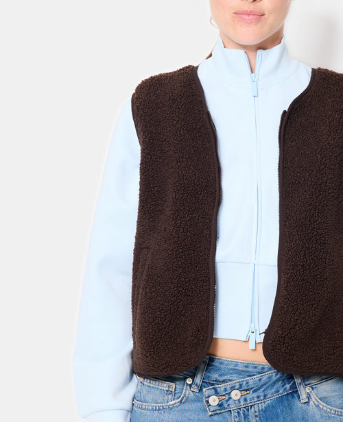 Veste sans manches zippée en sherpa - PIMKIE - 2