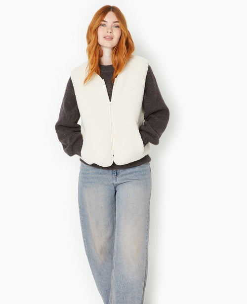 Gilet sans manches en sherpa effet mouton - PIMKIE - 5
