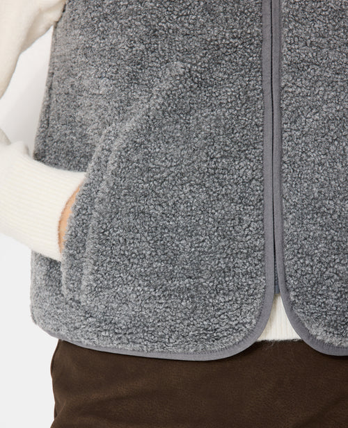 Veste sans manches zippée en sherpa - PIMKIE - 2