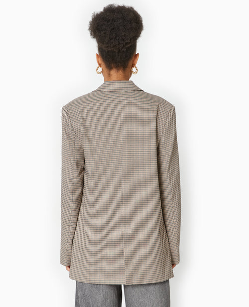 Veste blazer droite motif pied-de-poule - PIMKIE - 6