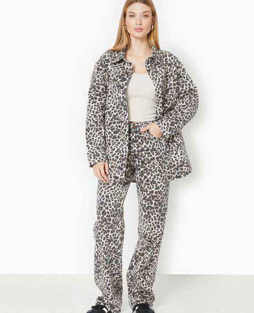 Surchemise en toile motif léopard - PIMKIE - 1