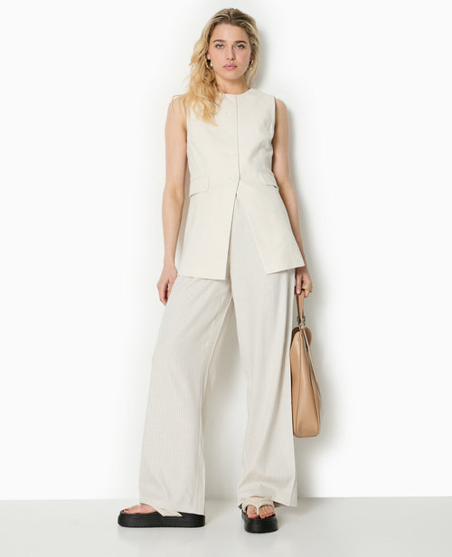 Veste longue sans manches avec lin - PIMKIE - 7