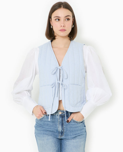 Veste sans manches matelassée avec rayures - PIMKIE - 5