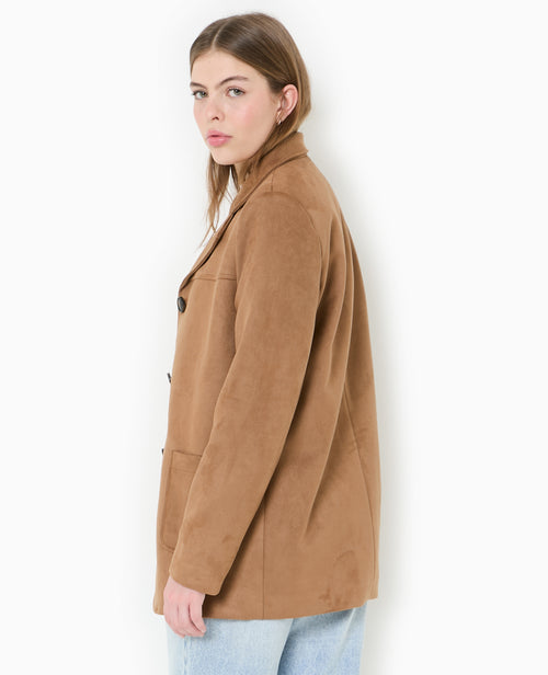 Veste blazer en suédine - PIMKIE - 5