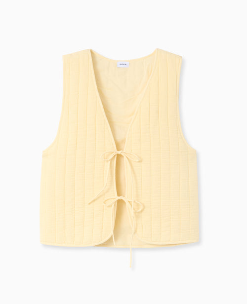 Veste sans manches en gaze de coton matelassée - PIMKIE - 4