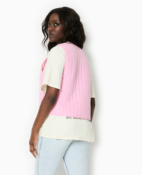 Veste sans manches en gaze de coton matelassée - PIMKIE - 6
