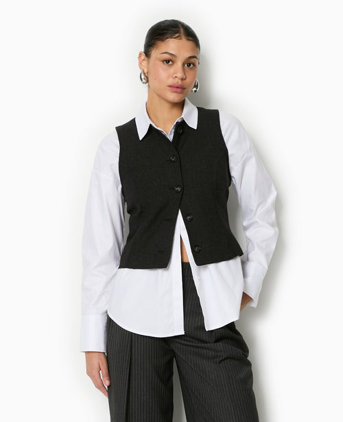 Veste sans manches façon gilet de barman - PIMKIE - 1