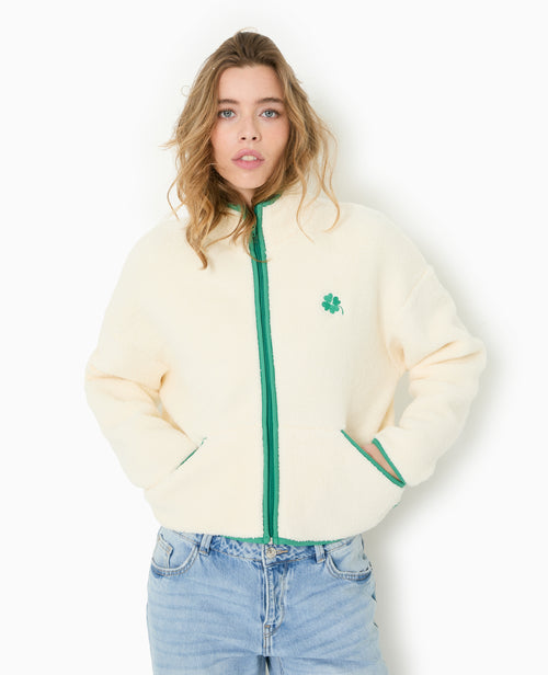 Veste en polaire ultra douce avec bords contrastés - PIMKIE - 1