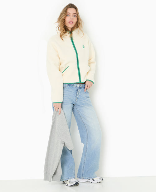 Veste en polaire ultra douce avec bords contrastés - PIMKIE - 2