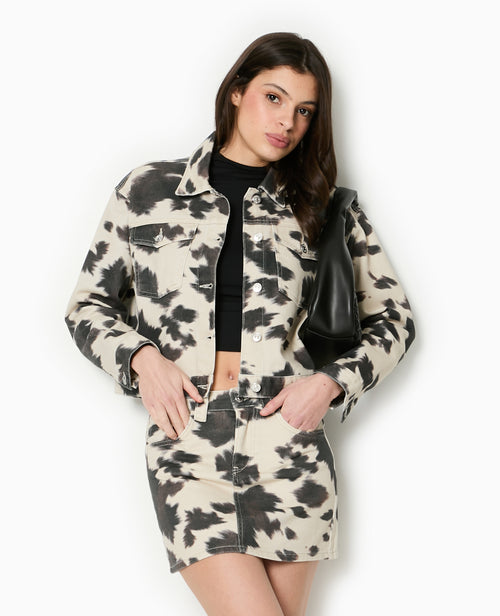Veste en toile motif vache - PIMKIE - 1