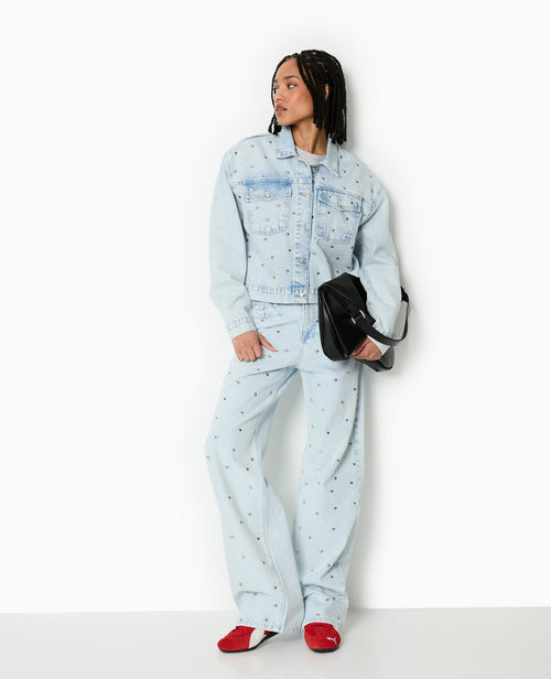 Veste en jean avec cœurs métalliques - PIMKIE - 2