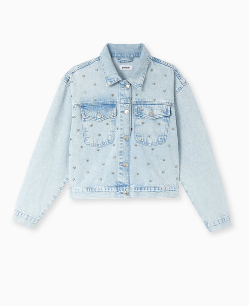 Veste en jean avec cœurs métalliques - PIMKIE - 4
