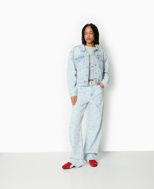 Veste en jean avec cœurs métalliques - PIMKIE - 1