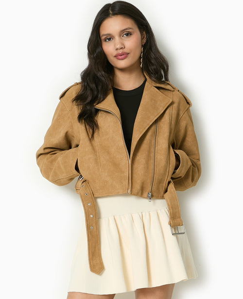 Veste biker en suédine - PIMKIE - 2