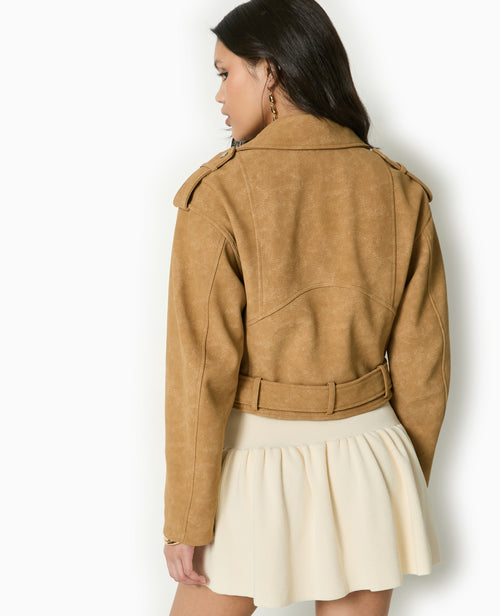 Veste biker en suédine - PIMKIE - 6