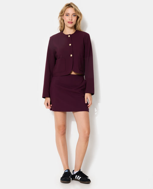 Veste droite et courte avec boutons écussons - PIMKIE - 3