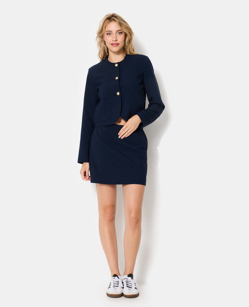 Veste droite et courte avec boutons écussons - PIMKIE - 3