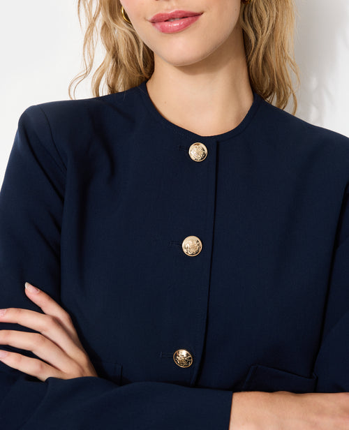 Veste droite et courte avec boutons écussons - PIMKIE - 7