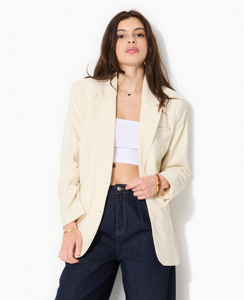 Veste blazer oversize en tissu fluide - PIMKIE - 5