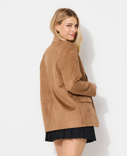 Veste blazer oversize en suédine - PIMKIE - 2