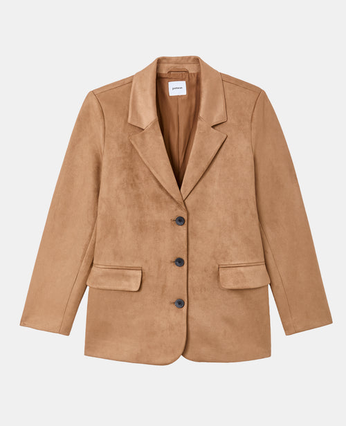 Veste blazer oversize en suédine - PIMKIE - 4