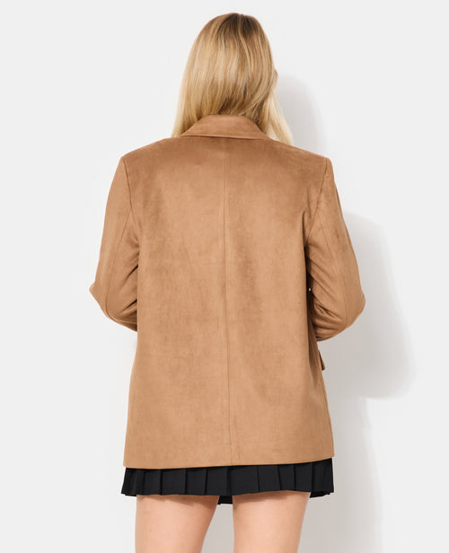 Veste blazer oversize en suédine - PIMKIE - 6