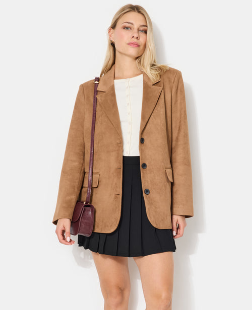 Veste blazer oversize en suédine - PIMKIE - 7