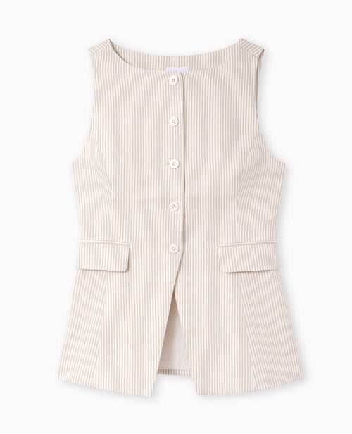 Gilet de barman long motif rayures - PIMKIE - 4