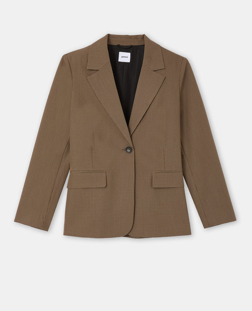 Veste blazer oversize motif mini pied-de-poule - PIMKIE - 4