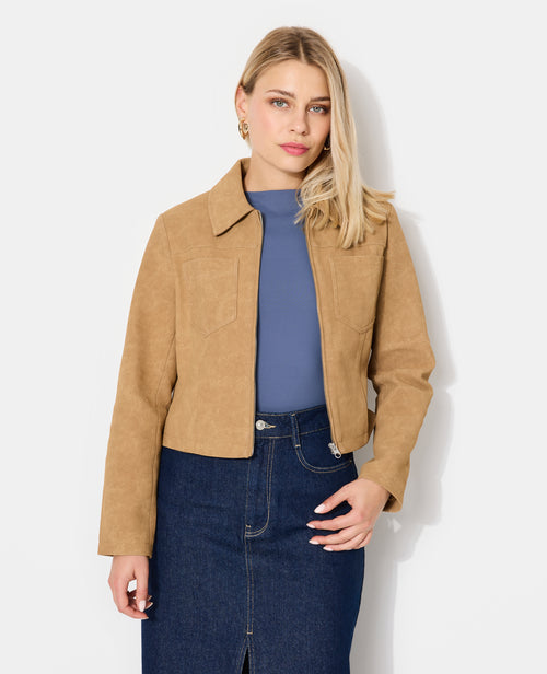 Veste courte en suédine - PIMKIE - 1