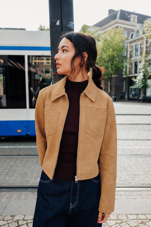 Veste courte en suédine - PIMKIE - 1