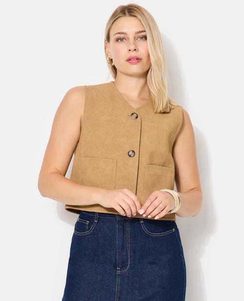 Veste sans manches en suédine - PIMKIE - 5