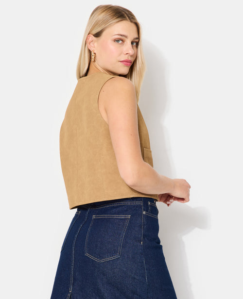 Veste sans manches en suédine - PIMKIE - 6