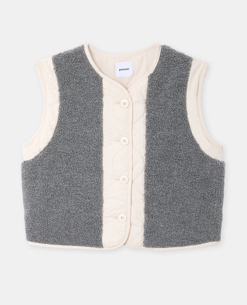 Veste sans manches avec empiècements sherpa - PIMKIE - 4
