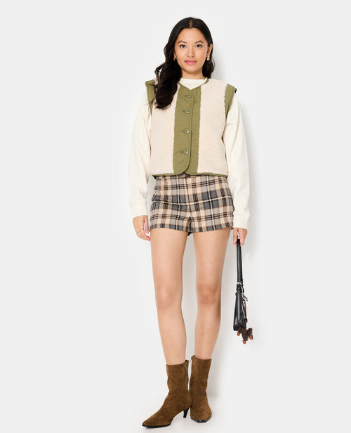 Veste sans manches avec empiècements sherpa - PIMKIE - 3