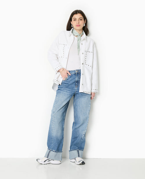 Veste oversize en toile avec clous - PIMKIE - 1