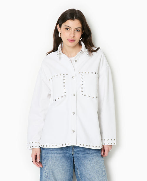Veste oversize en toile avec clous - PIMKIE - 5