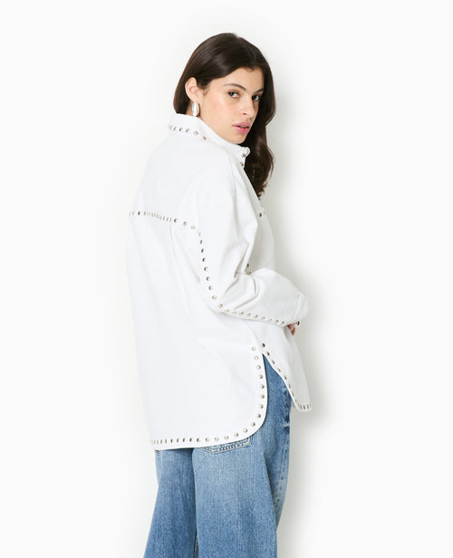 Veste oversize en toile avec clous - PIMKIE - 6