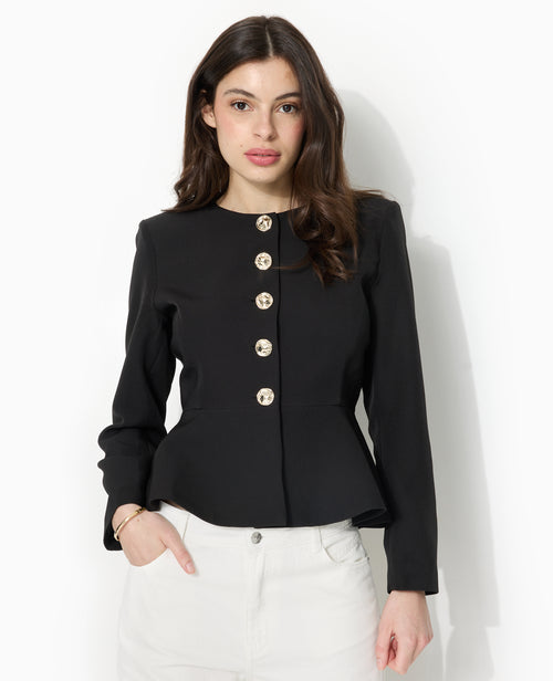 Veste peplum avec boutons fantaisie - PIMKIE - 4
